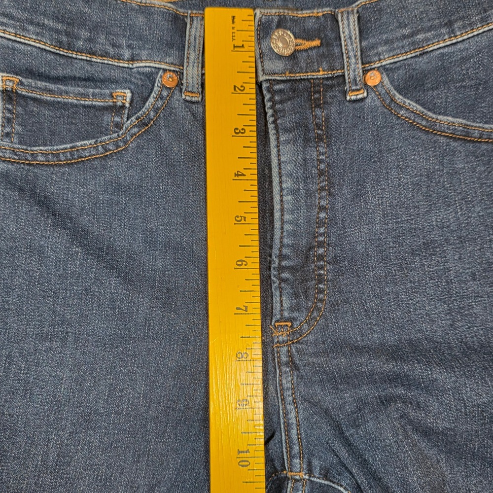 Express Boot High Rise Jeans 6 Long Dark Wash‎ Denim Retro 70s Womens - Picture 7 of 13